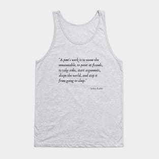 A Quote about Poetry by Salman Rushdie Tank Top